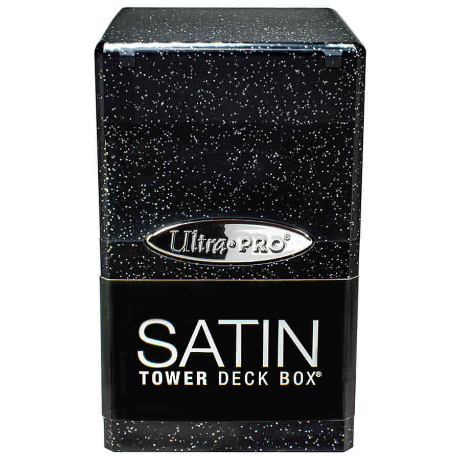 Ultra Pro Game Supplies > Card Boxes Ultra-Pro: Satin Tower - Glitter Black 074427158897 UPI 15889