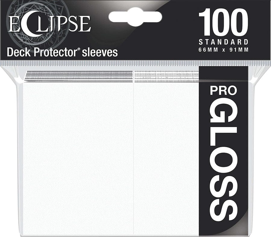 Ultra Pro Game Supplies > Card Sleeves Ultra-Pro: Eclipse Gloss Sleeves 100ct - Arctic White 074427156008 UPI 15600