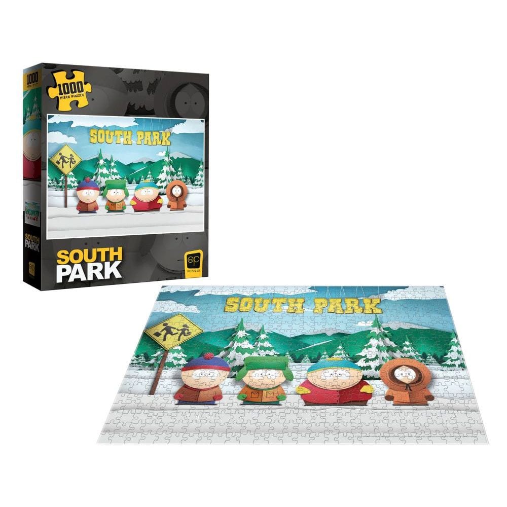 USAopoly Puzzles > Jigsaw Puzzles Op: 1000pc Jigsaw - South Park, Paper Bus Stop 700304155658 PZ078-307