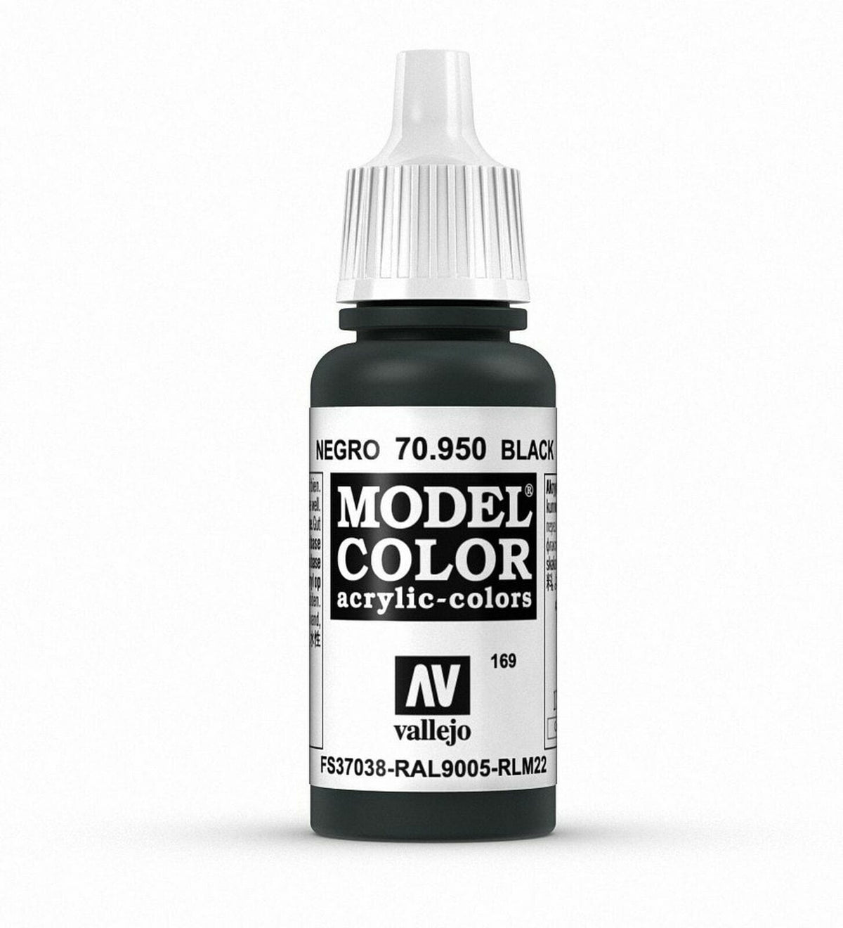 Vallejo Hobby Supplies > Paints Vallejo: Model Color - Black 8429551709507 VAL 70950