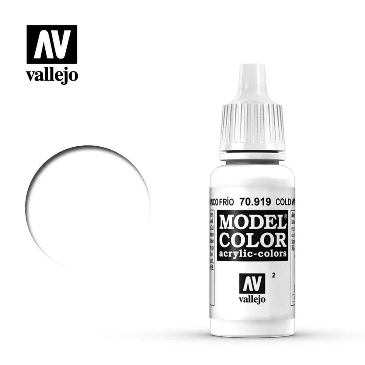 Vallejo Hobby Supplies > Paints Vallejo: Model Color - Cold White 8429551709194 VAL 70919