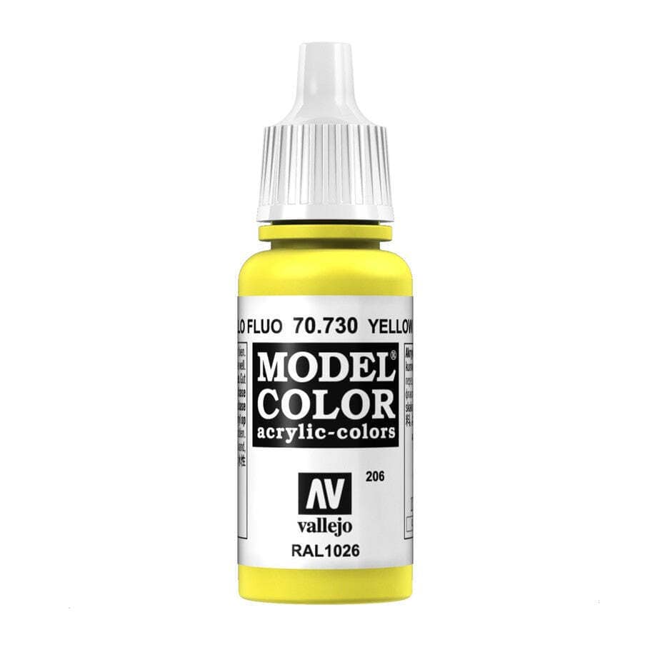 Vallejo Hobby Supplies > Paints Vallejo: Model Color - Fluorescent Yellow 8429551707305 VAL 70730