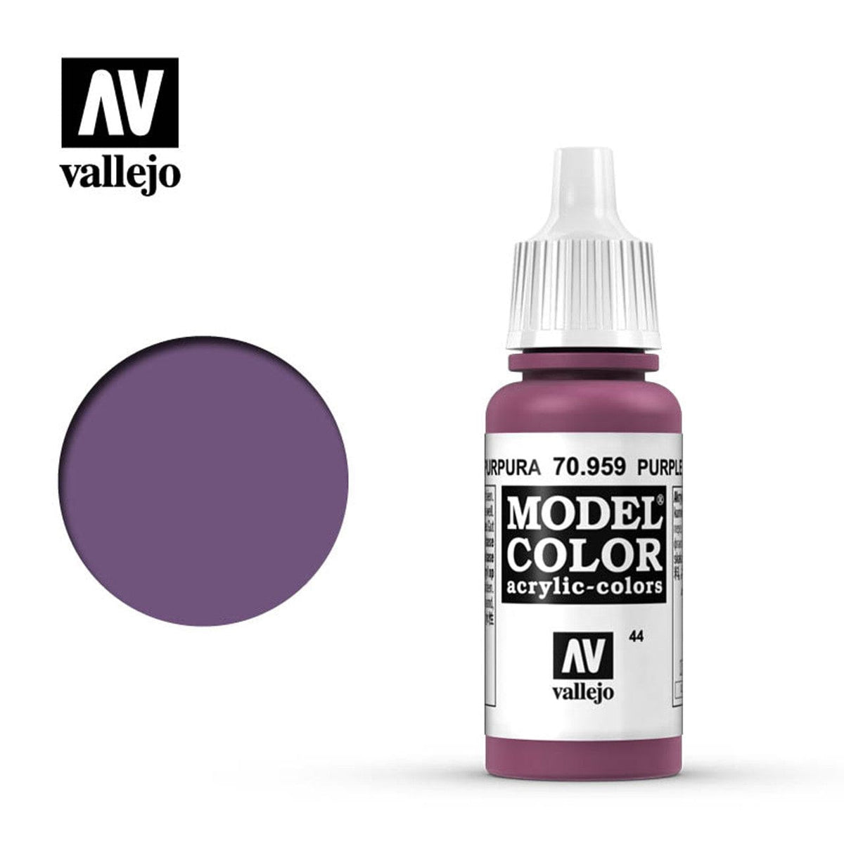 Vallejo Hobby Supplies > Paints Vallejo: Model Color - Purple 8429551709590 VAL 70959