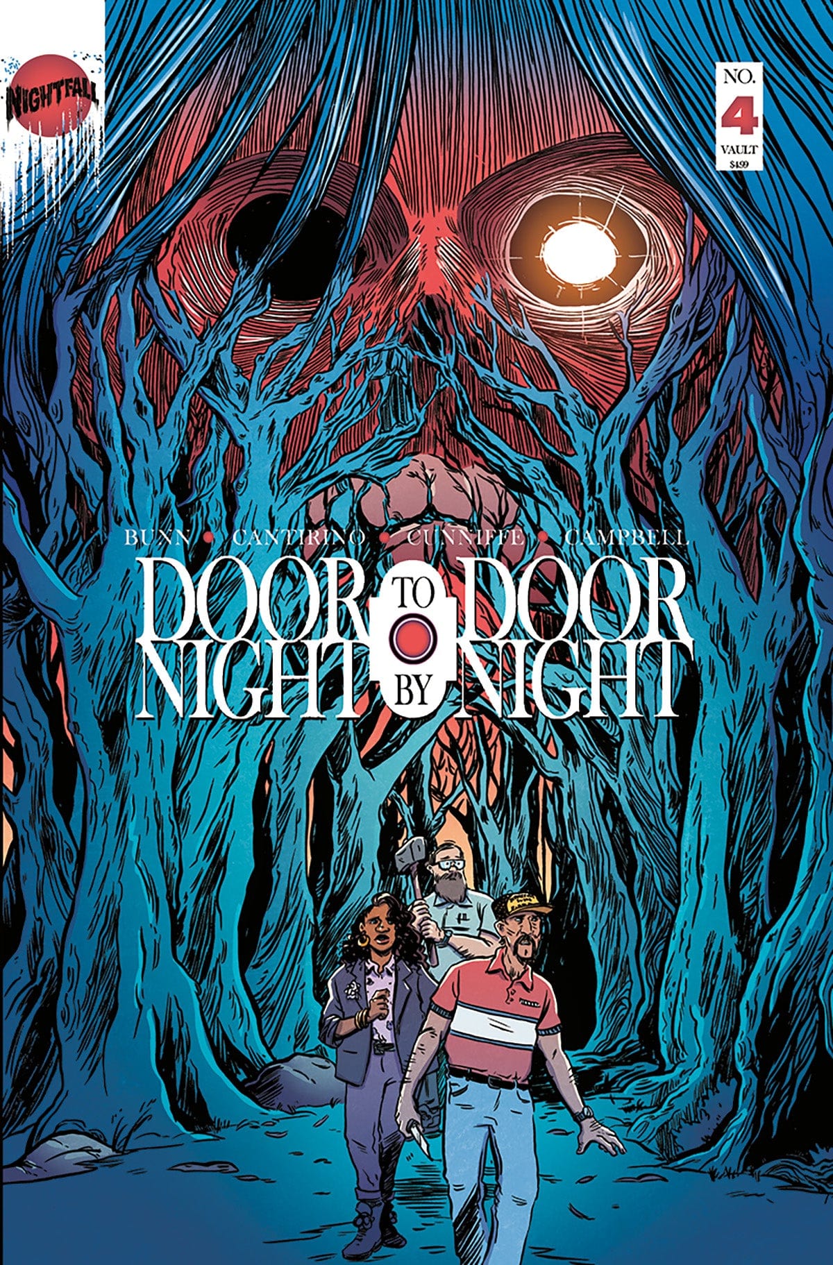 Vault Comics Comic Books DOOR TO DOOR NIGHT BY NIGHT #4 CVR A SALLY CANTIRINO AND DEE CUNNIFFE VAR 85876100683600411 JAN231950