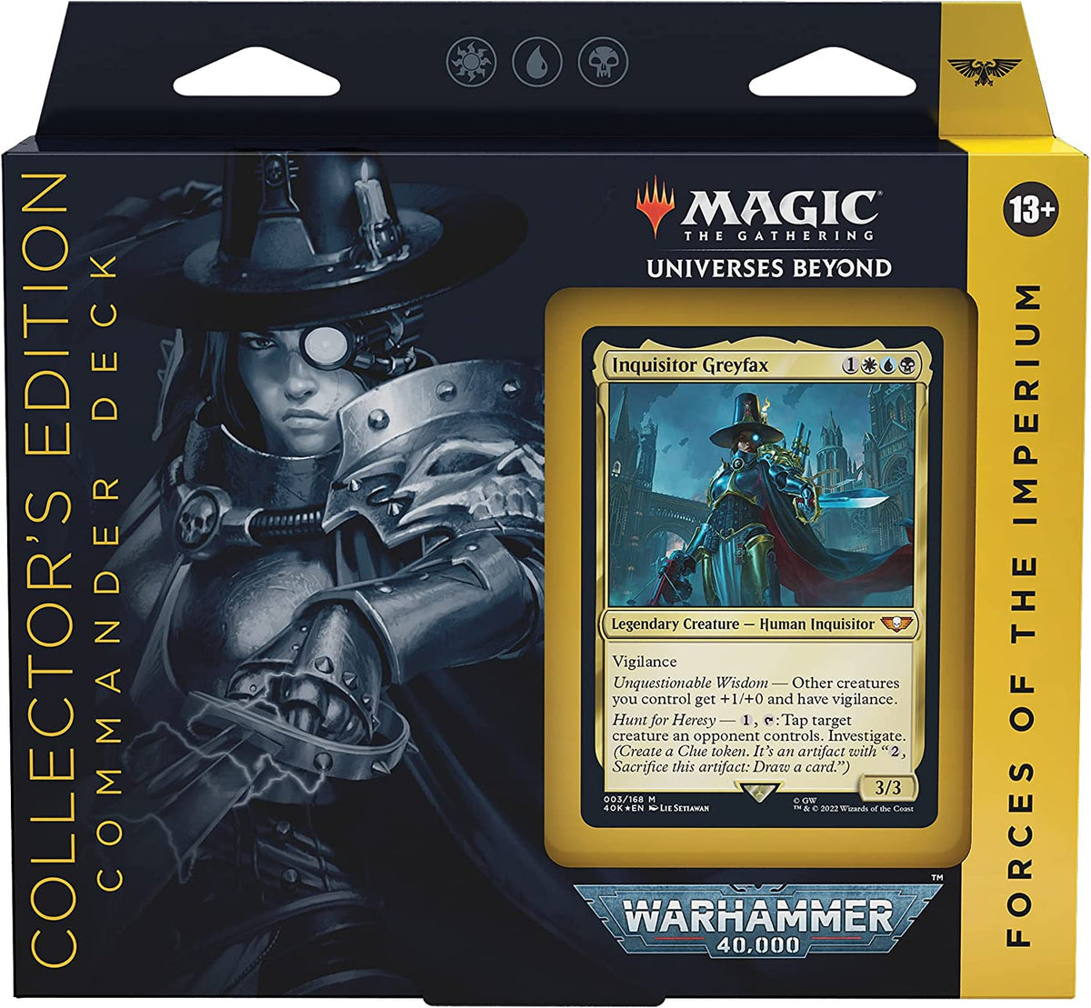 Wizards of the Coast Trading Card Games > Magic The Gathering MTG: Warhammer 40k - Collectors Commander Deck, Forces of the Imperium (Universes Beyond) 195166173443 WOC D07810000