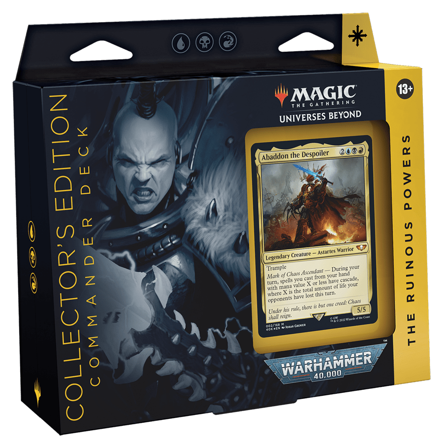 Wizards of the Coast Trading Card Games > Magic The Gathering MTG: Warhammer 40k - Collectors Commander Deck, Ruinous Powers (Universes Beyond) 195166173443 WOC D07810000