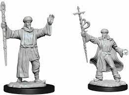 WizKids (Neca) Miniatures > WizKids Nolzur's: Unpainted - Human Wizard Male 634482901373 WZK 90137