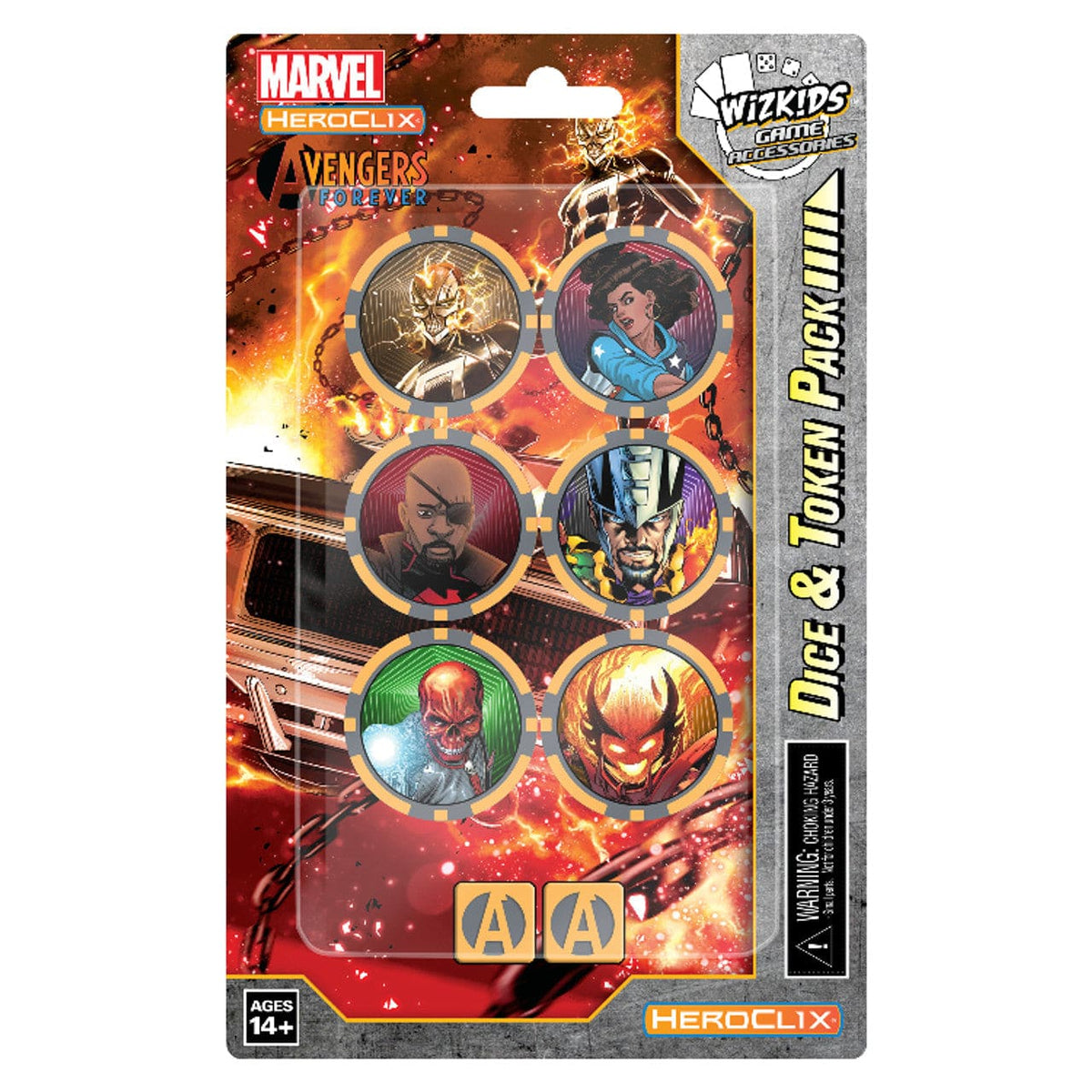 WizKids (Neca) Tabletop Games > Miniature Games HeroClix: Avengers Forever - Dice & Token Pack, Ghost Rider 634482848609 WZK 84860