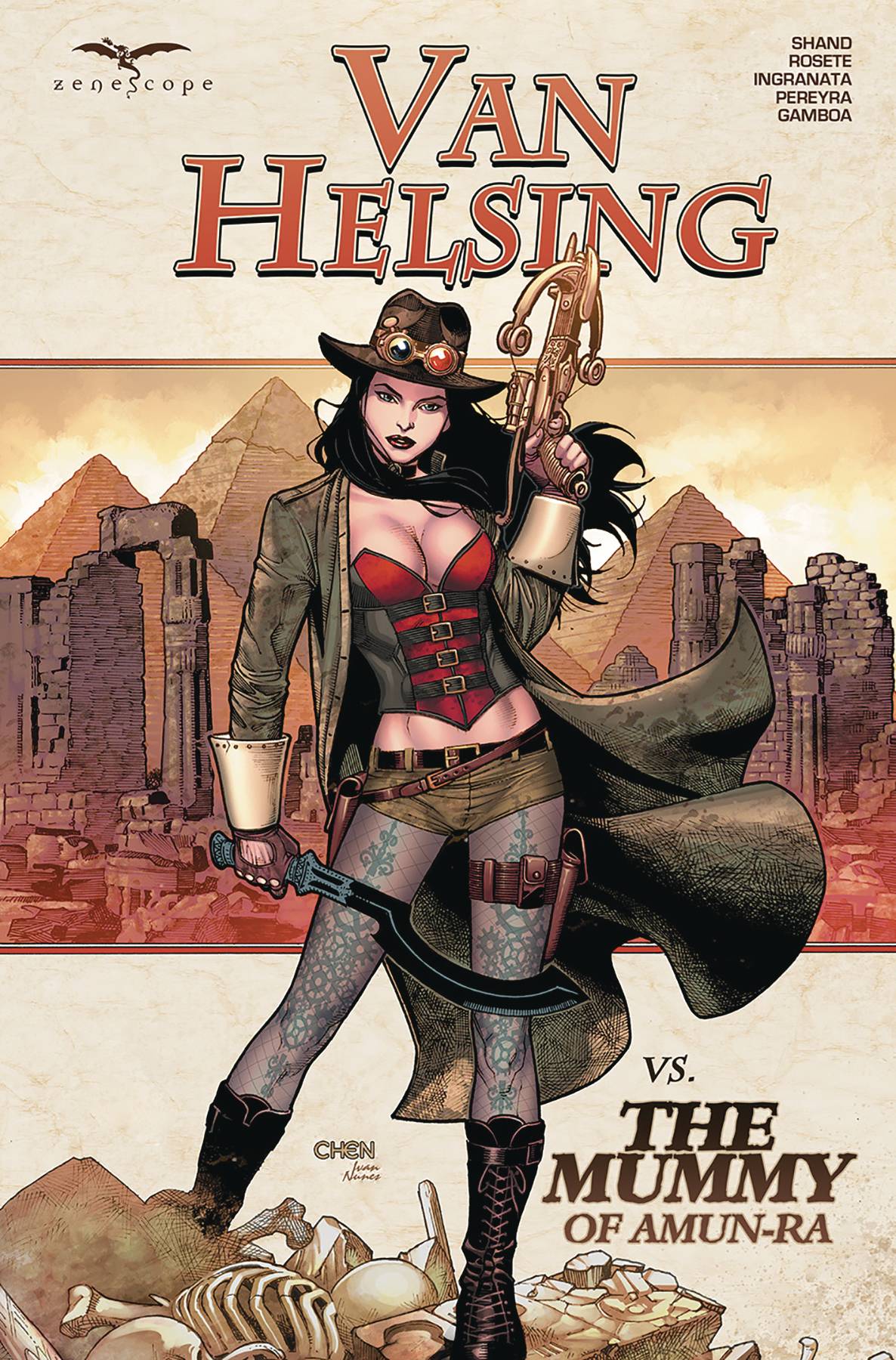 ZENESCOPE ENTERTAINMENT INC Graphic Novel Van Helsing Vs The Mummy Of Amun Ra TP 9781942275541 JUL222128