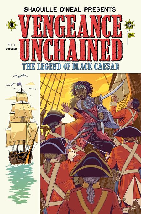 SHAQUILLE ONEAL PRESENTS VENGEANCE UNCHAINED THE LEGEND OF BLACK CAESAR #1 (OF 5) CVR E MATT TALBOT EC PIRACY HOMAGE FOIL VAR (Release Date: 10/07/2026)
