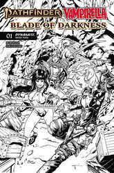 PATHFINDER VAMPIRELLA BLADE OF DARKNESS #1 CVR H INC 1:10 STEVEN CUMMINGS LINE ART VAR
