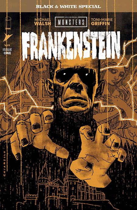 UNIVERSAL MONSTERS FRANKENSTEIN B&W SPECIAL #1 (OF 2) CVR B MARK CHIARELLO VAR (Release Date:10/14/2026)