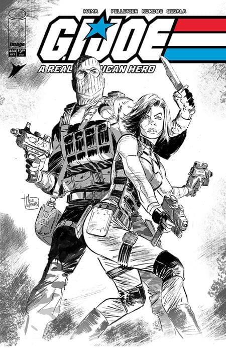 GI JOE A REAL AMERICAN HERO #333 CVR B LEE WEEKS B&W VAR (Release Date: 10/14/2026)
