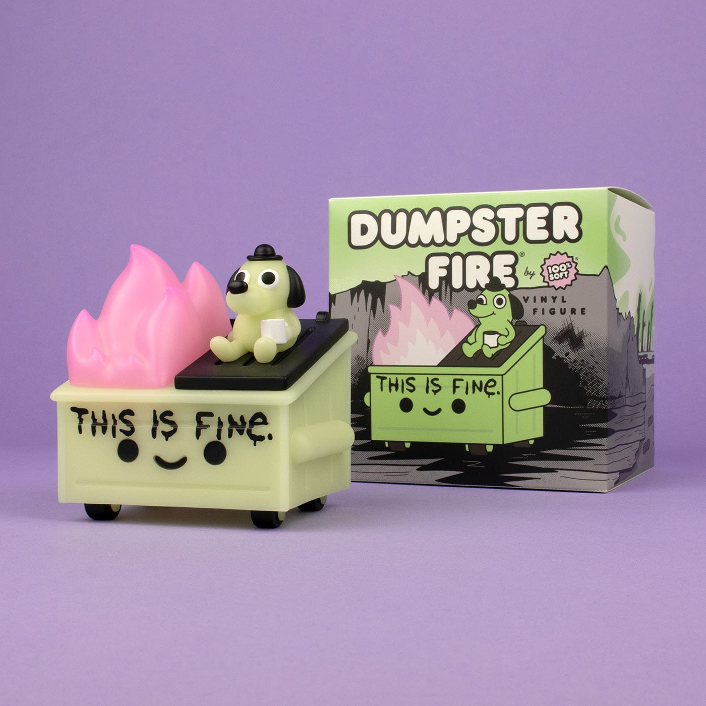 100% Soft Toys > Figures > Other Figures 100% Soft: Dumpster Fire - This is Fine (GID) 810082910575 SOF70019