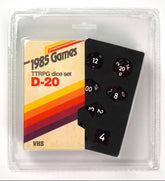 1985 Games Dice > Other Dice VHS Dice - Ruby Red 850028224342 85G-601