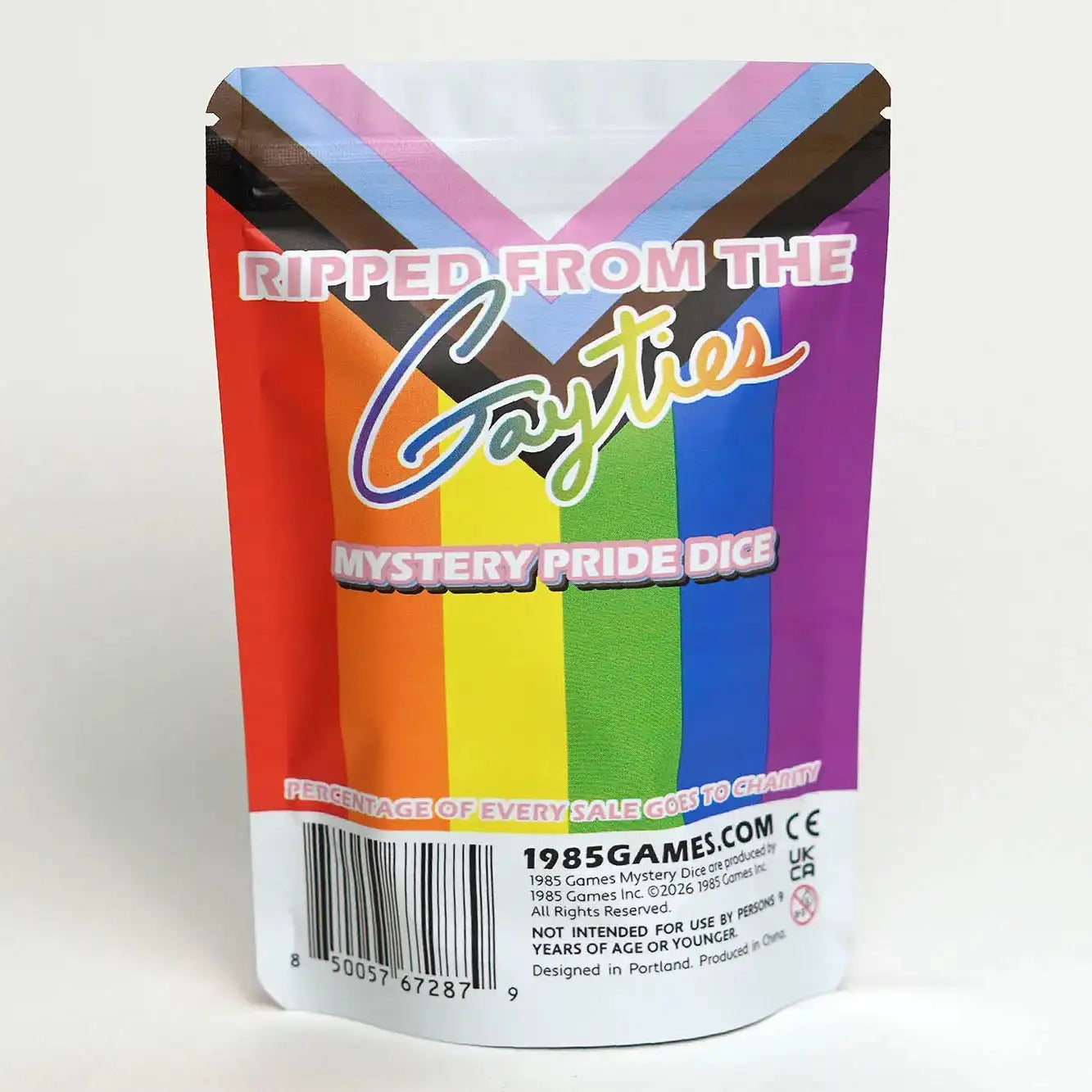 1985 Games Dice Pride Mystery Dice – dice, pins and stickers! 850057672879 85G-pridemyst