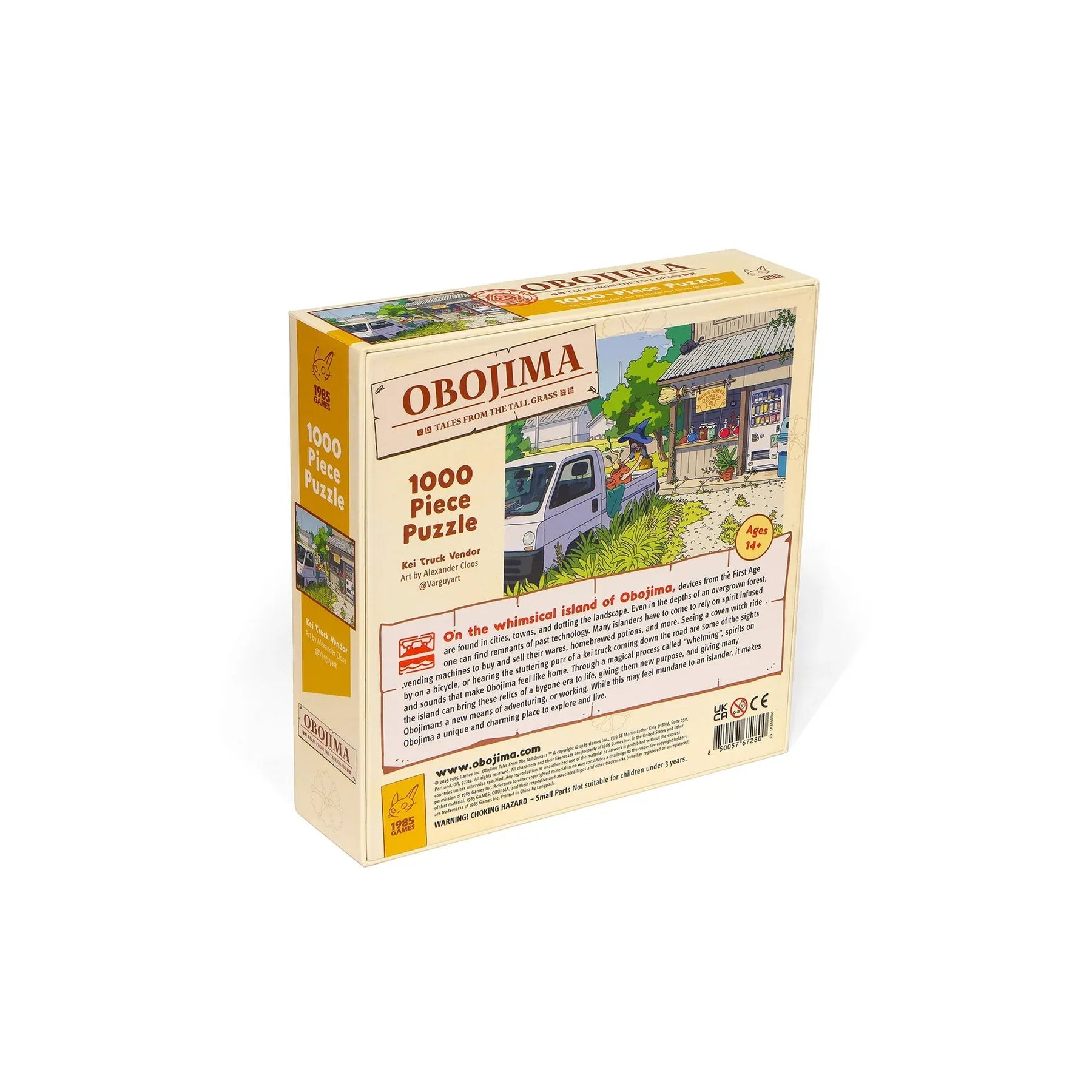 1985 Games Puzzles > Jigsaw Puzzles Obojima - Kei Truck Vendor 1000-Piece Puzzle 850057672800 85G-719