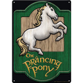 Lord of the Rings - Prancing Pony Metal Sign (11.5 x 8.5in).