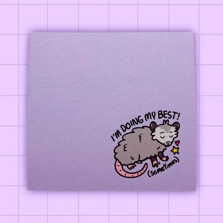 2BIRDS1PENCIL Stationery Doing My Best Possum Sticky Notes 69755388