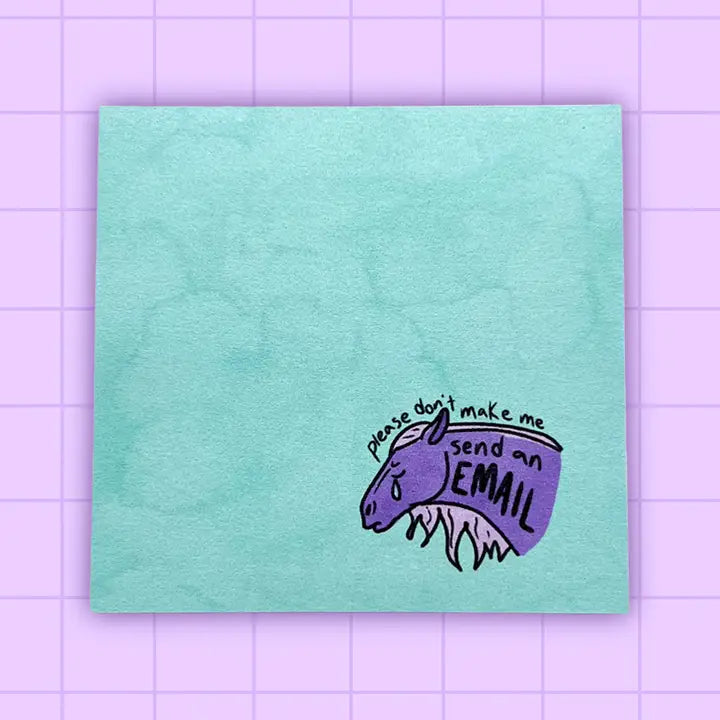 2BIRDS1PENCIL Stationery Don't Make Me Send An Email Horse Sticky Notes 69951996
