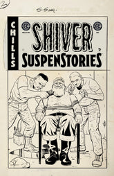 EC Shiver SuspenStories 3 #1 Cover D Steve Lieber B&W Artist Edition 1:20 Var