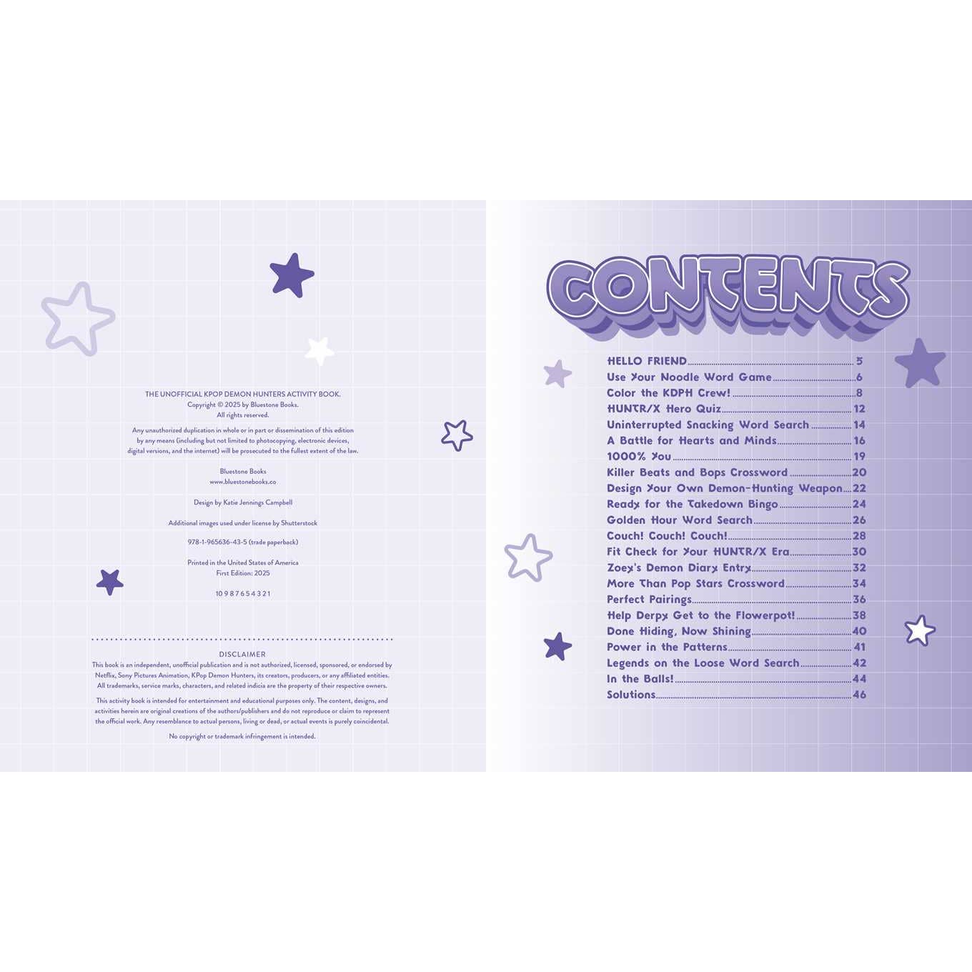 Unofficial KPop Demon Hunters Activity Book.