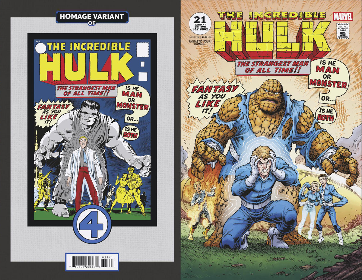 INCREDIBLE HULK #21 TODD NAUCK FANTASTIC FOUR HOMAGE VARIANT