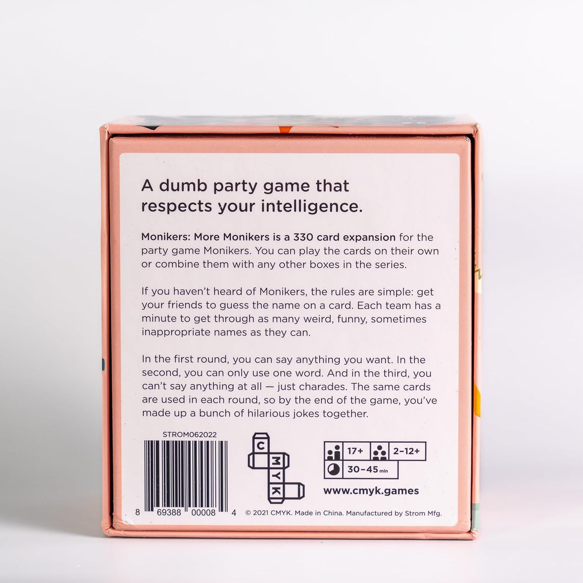 --- Board Games > Party Games Monikers: More Monikers 869388000084 CMYKMONIK3