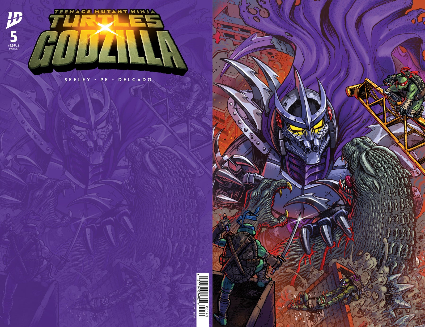 Teenage Mutant Ninja Turtles x Godzilla #5 1:25 INCV Variant RI (Frank Full Art)