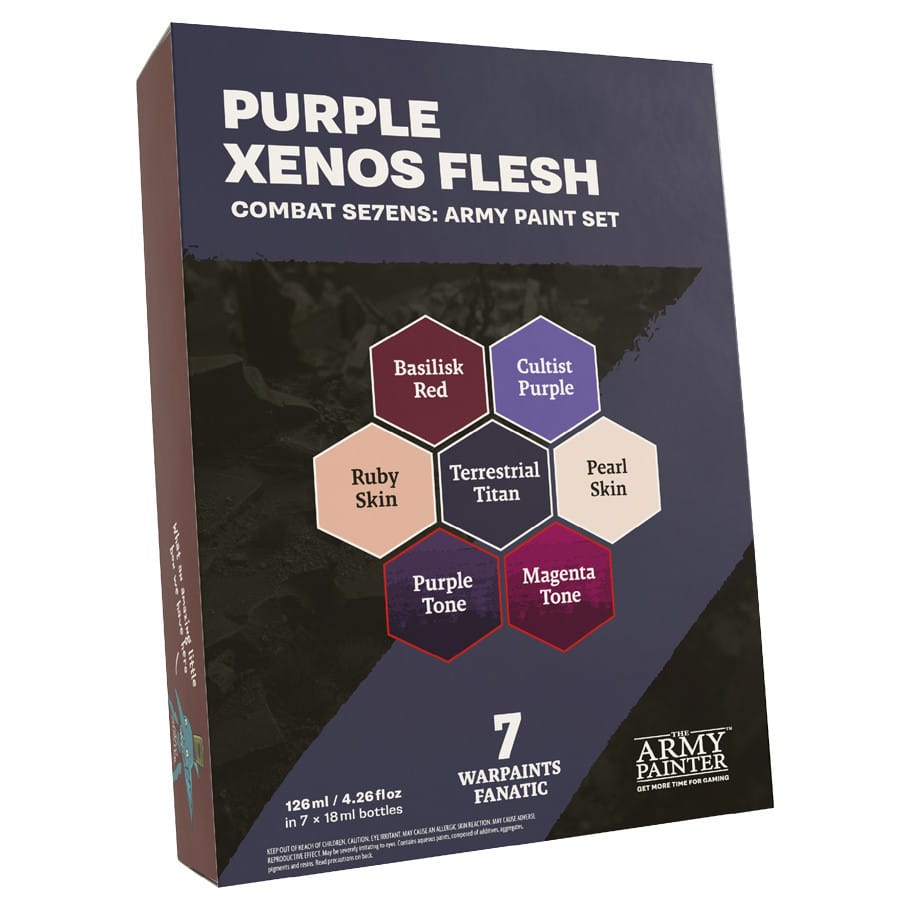 Warpaints Combat Se7ens: Purple Xenos Flesh Army Paint Set.