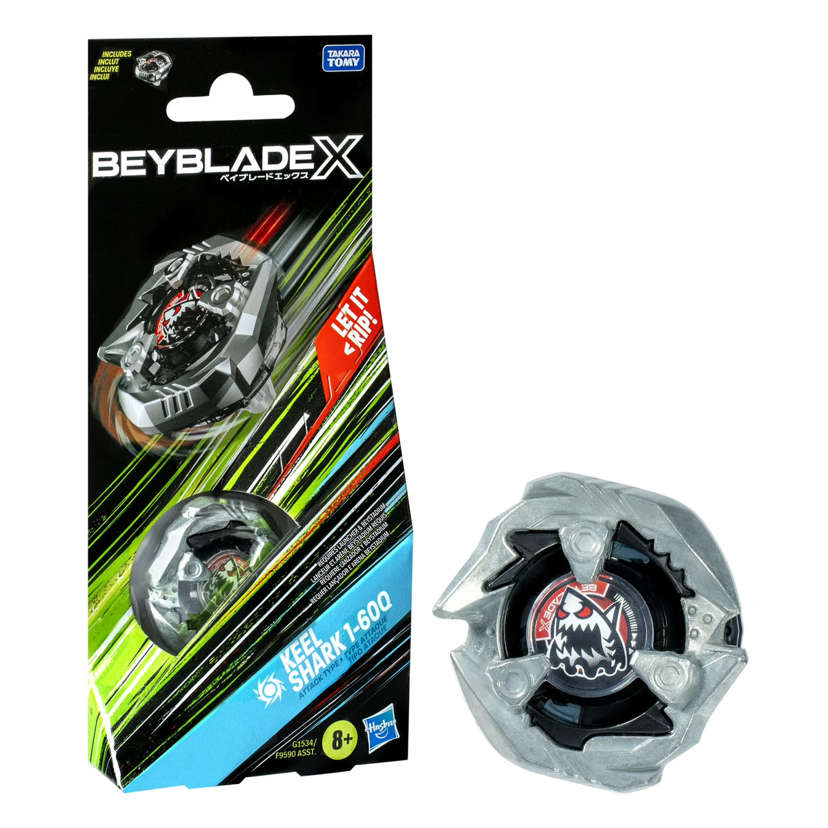Hasbro Toys > Other Toys Beyblade: X: Keel Shark 1-60Q Single Booster 195166281018 HSBF9590