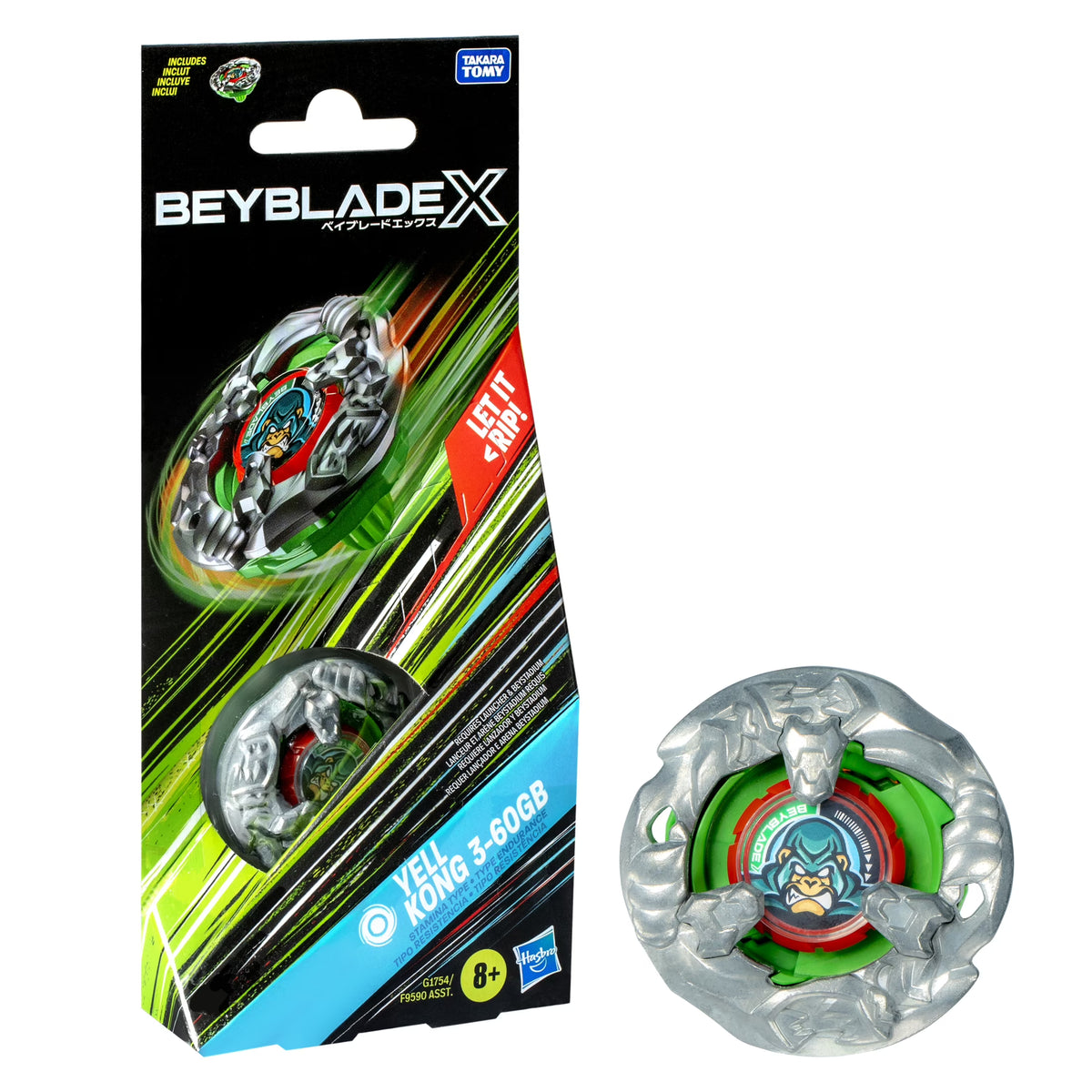 Hasbro Toys > Other Toys Beyblade: X: Yell Kong 3-60 GB Single Booster 195166284019 HSBF9590