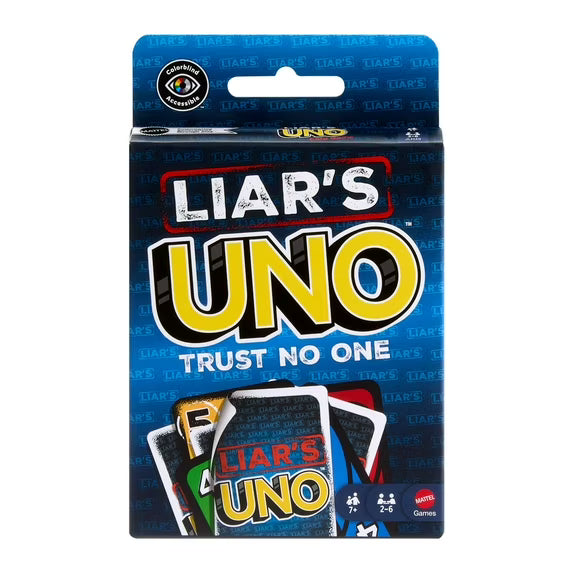 Mattel Board Games > Card Games Liar's UNO 194735364275 MTTJLH43