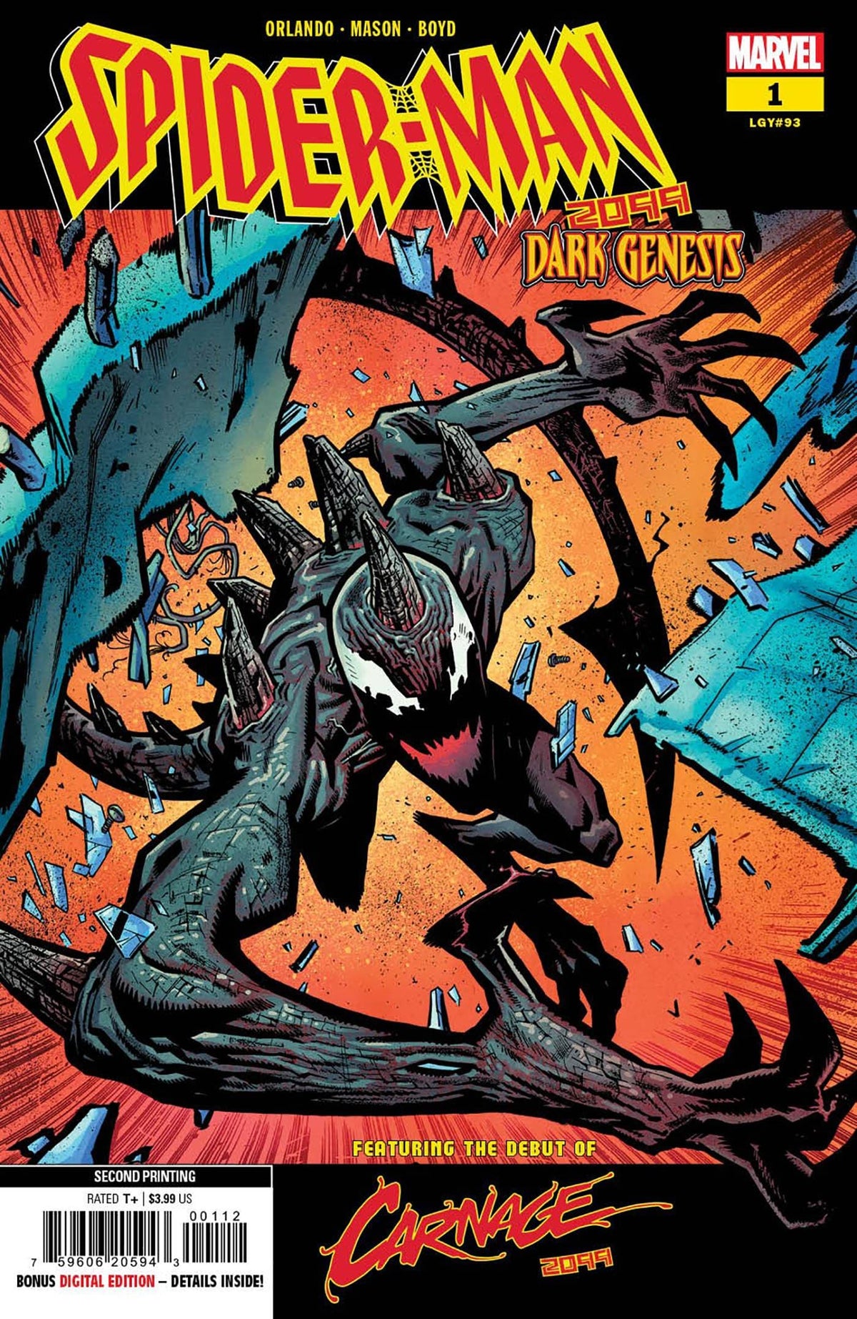 SPIDER-MAN 2099 DARK GENESIS #1 (OF 5) 2ND PTG MASON VAR