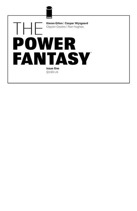 POWER FANTASY #1 CVR E BLANK SKETCH