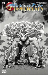 THUNDERCATS #9 CVR T 1:7 FOC INCV MOSS CHEETARA B&W