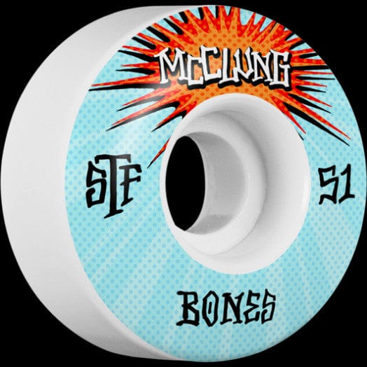 --- Skateboards > Wheels Bones: STF v1 Standard 51mm x 103A - McClung Blast 842357128781