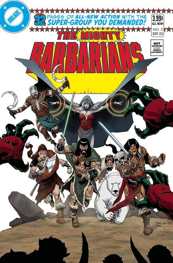 Ablaze Publishing Comic Books MIGHTY BARBARIANS #6 CVR D CASAS HOMAGE (MR) 85000892737906041 JUL230979