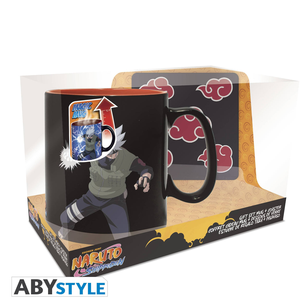 Abysse America Home > Drinkware AbyStyle: Naruto Shippuden - Sharingan Magic Mug & Coaster Set 810066351486 MAR239465