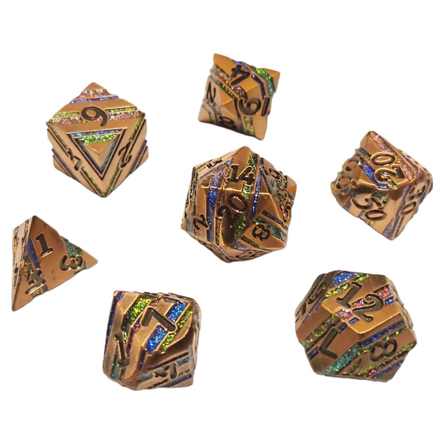 ACD Dice 7-Set Bulkhead Metal Copper Rainbow 9359627009295 CHR60139