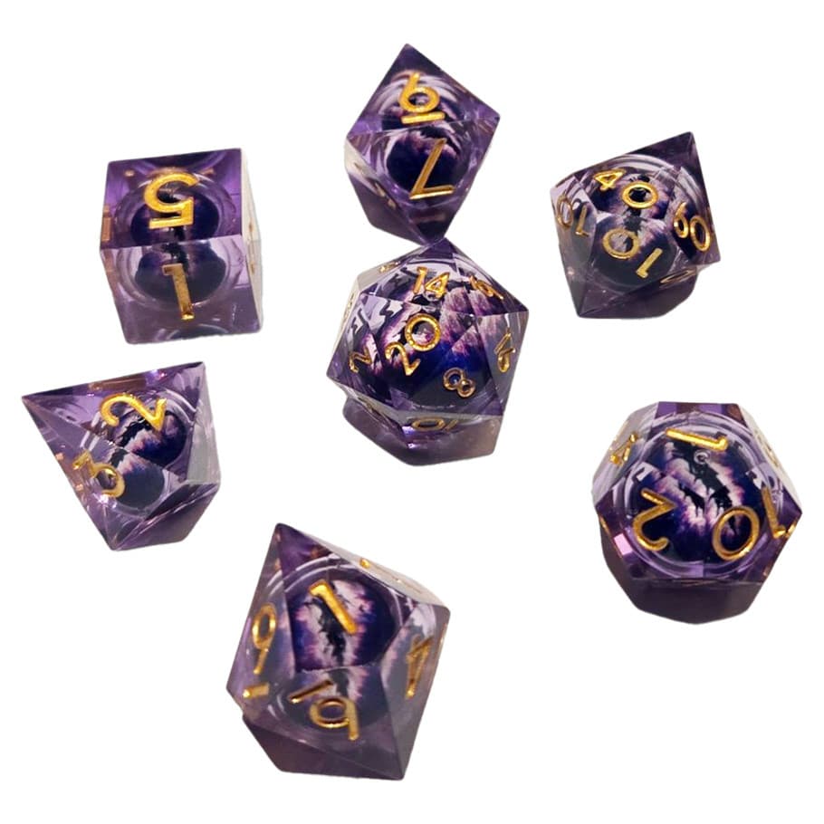 ACD Dice 7-Set ICU Liquid Core Purple 9359627008533 CHR60063