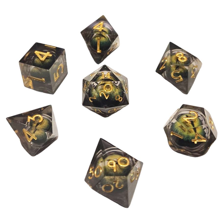 ACD Dice 7-Set ICU Liquid Core Sickly Green 9359627008458 CHR60055