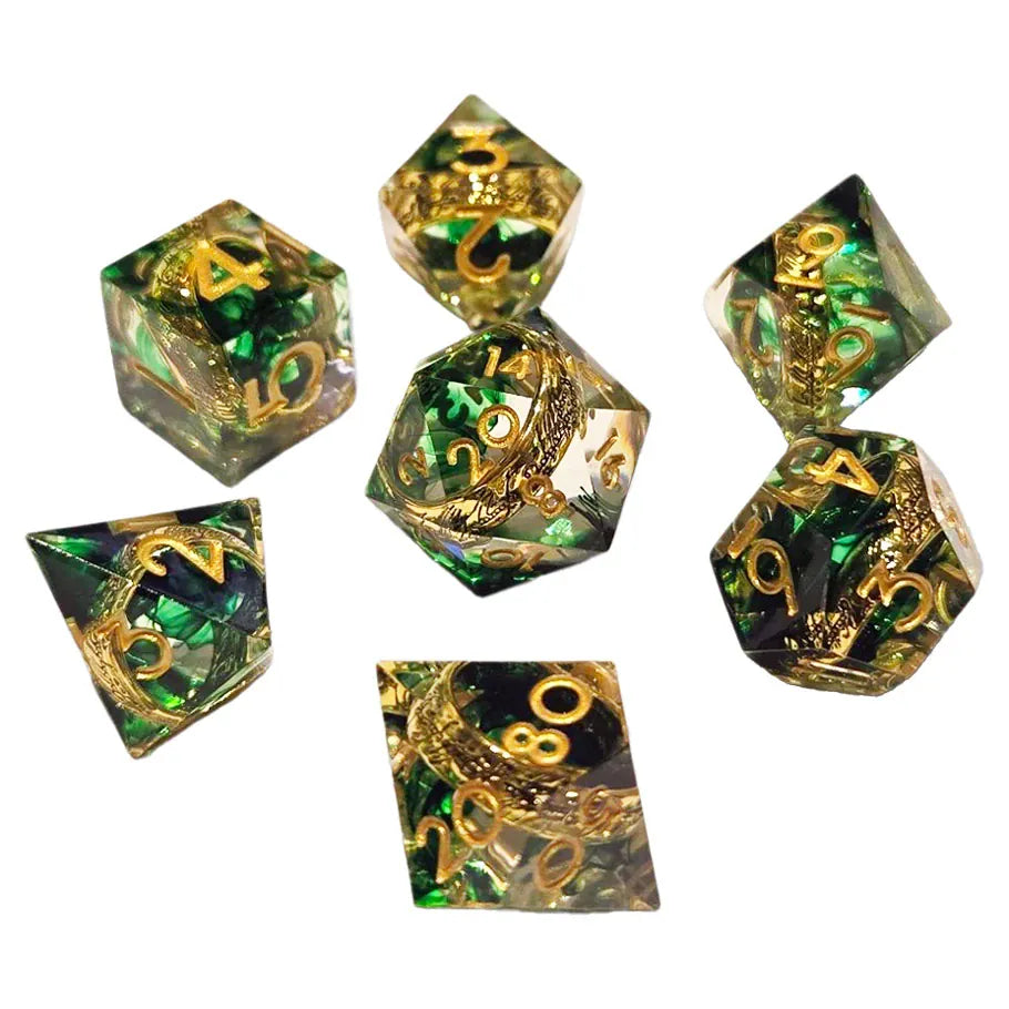 ACD Dice 7-Set Ringfellows Green 9359627008595 CHR60069