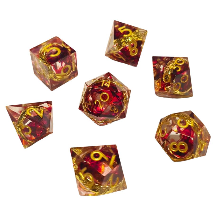 ACD Dice 7-Set Ringfellows Red 9359627008625 CHR60072