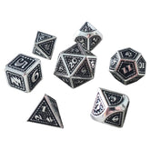 ACD Dice 7-Set Scalemail Metal Black 9359627009387 CHR60148