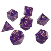 ACD Dice 7-Set Sharp Resin Dice Purple Nebula 9359627009882 CHR60198