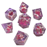 ACD Dice 7-Set Sparkle Liquid Core Magenta 9359627008472 CHR60057