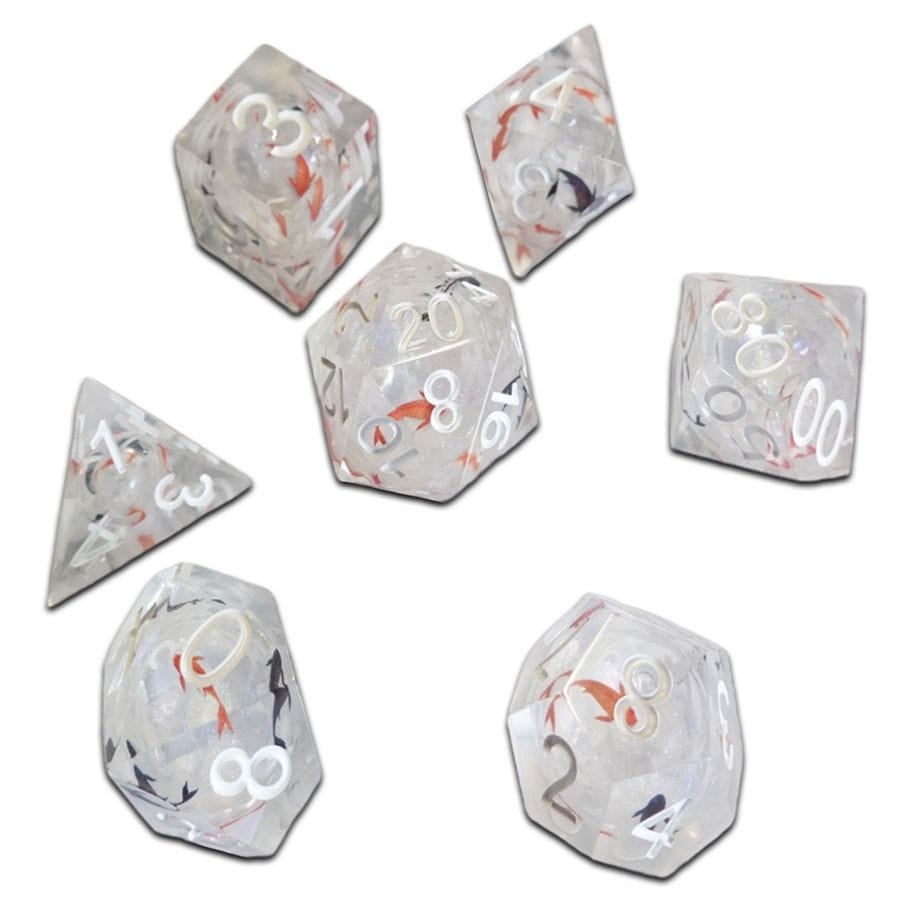 ACD Dice > Other Dice 7-Set Cube Molten Crystal Koi 9359627006973 CHR60036