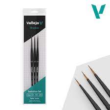 Vallejo: Detail Round Synthetic Brush - Definition Set (Size 4/0, 3/0 & 2/0)
