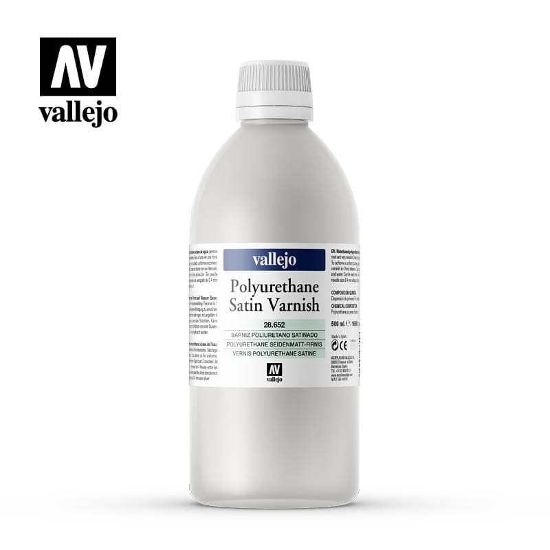 Vallejo Hobby Supplies > Other Hobby Supplies Vallejo: Satin Polyurethane Varnish 500ml 8429551286527 VAL 28652